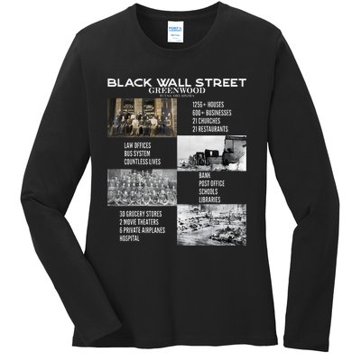 Black Wall Street African American Black History And Legacy Ladies Long Sleeve Shirt