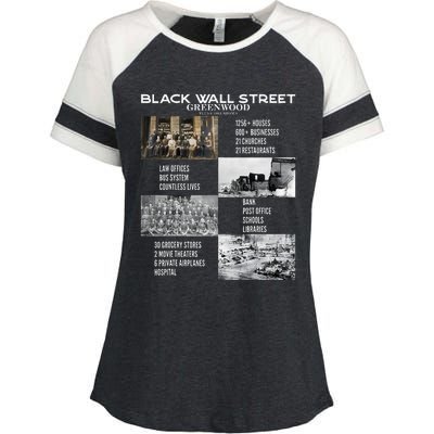 Black Wall Street African American Black History And Legacy Enza Ladies Jersey Colorblock Tee