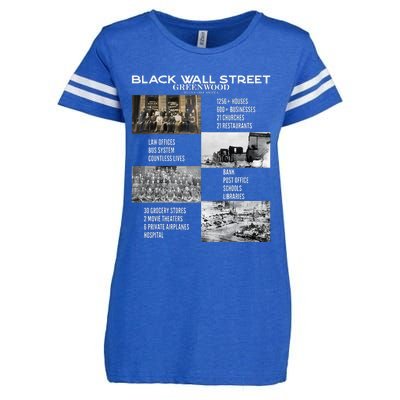 Black Wall Street African American Black History And Legacy Enza Ladies Jersey Football T-Shirt