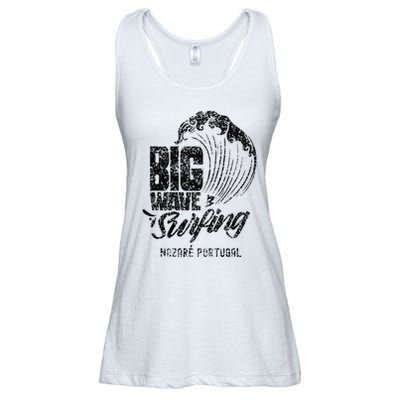 Big Wave Surfing Nazaré Portugal Surfer Surf Ladies Essential Flowy Tank