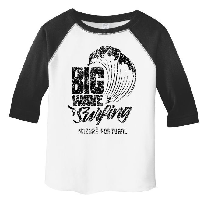Big Wave Surfing Nazaré Portugal Surfer Surf Toddler Fine Jersey T-Shirt