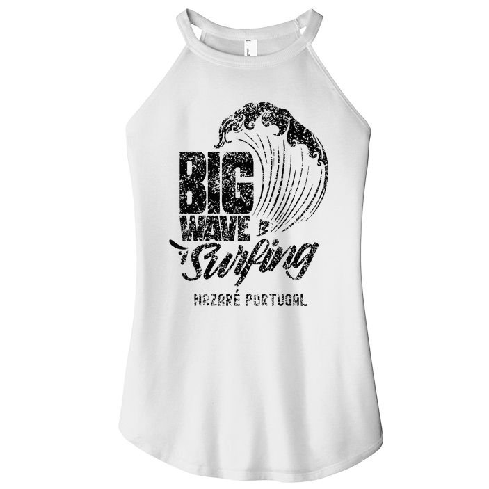 Big Wave Surfing Nazaré Portugal Surfer Surf Women's Perfect Tri Rocker Tank