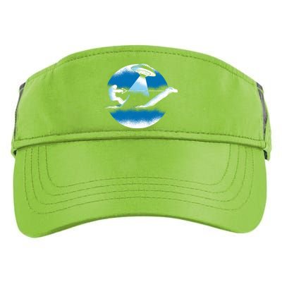 Bigfoot Water Skiing On Loch Ness Monster Alien Space Ship Gift Adult Drive Performance Visor