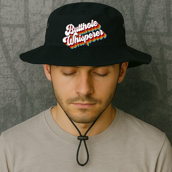 Butthole Whisperer Sarcastic Jokes Retro Bucket Hat