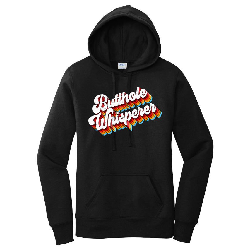 Butthole Whisperer Sarcastic Jokes Retro Women's Pullover Hoodie
