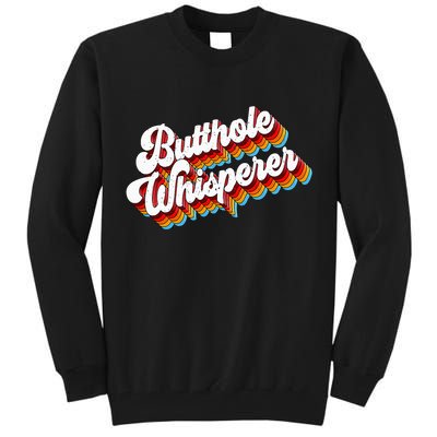 Butthole Whisperer Sarcastic Jokes Retro Tall Sweatshirt