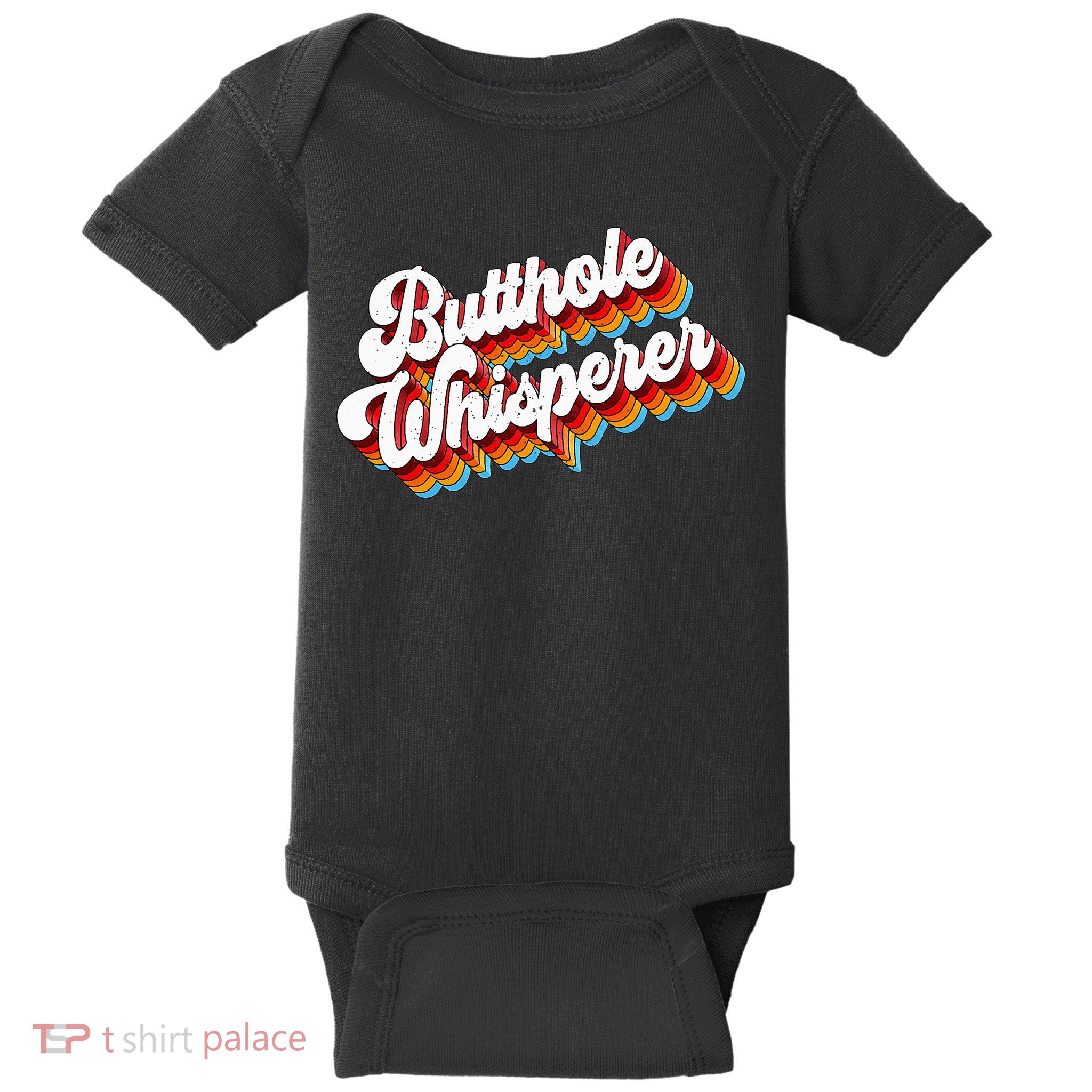 Butthole Whisperer Sarcastic Jokes Retro Baby Bodysuit