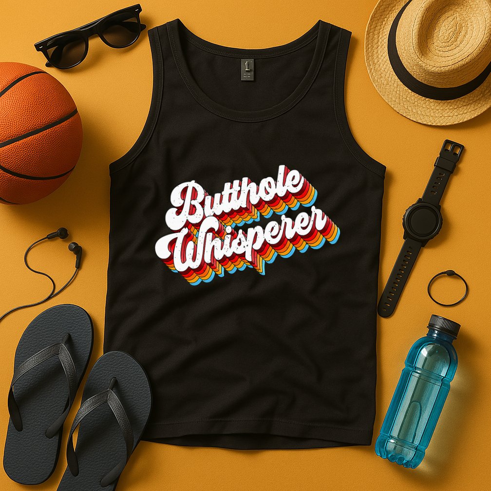 Butthole Whisperer Sarcastic Jokes Retro Tank Top