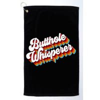Butthole Whisperer Sarcastic Jokes Retro Golf Towel