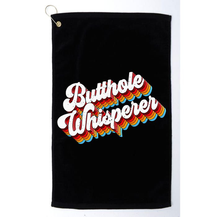 Butthole Whisperer Sarcastic Jokes Retro Golf Towel