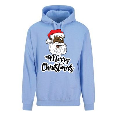 Black Winking Santa Merry Christmas African American Santa Great Gift Unisex Surf Hoodie