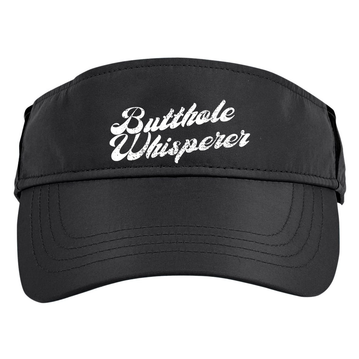 Butthole Whisperer Sarcastic Jokes Retro Funny Adult Drive Performance Visor