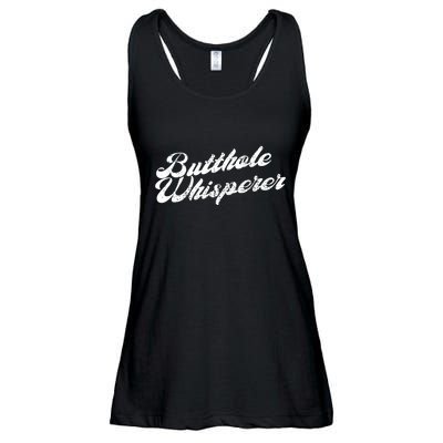 Butthole Whisperer Sarcastic Jokes Retro Funny Ladies Essential Flowy Tank