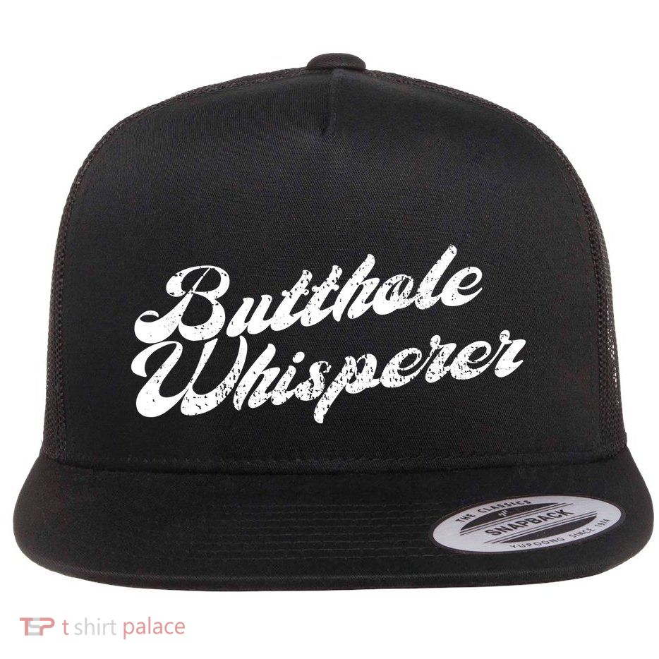 Butthole Whisperer Sarcastic Jokes Retro Funny Flatbill Hat