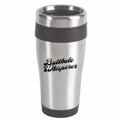 Butthole Whisperer Sarcastic Jokes Retro Funny 16oz Travel Tumbler