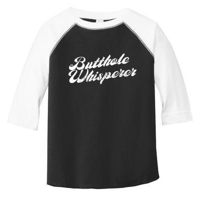 Butthole Whisperer Sarcastic Jokes Retro Funny Toddler Fine Jersey T-Shirt