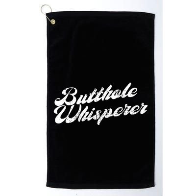 Butthole Whisperer Sarcastic Jokes Retro Funny Golf Towel