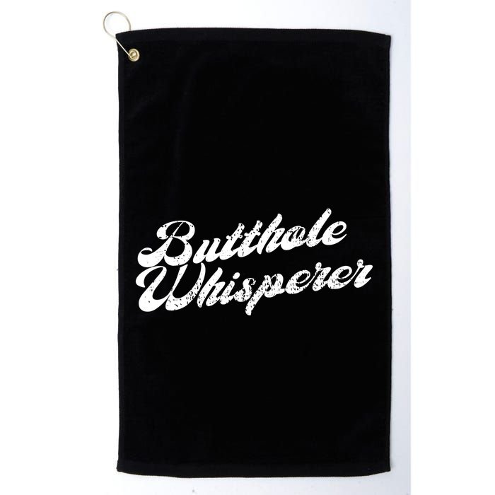 Butthole Whisperer Sarcastic Jokes Retro Funny Golf Towel