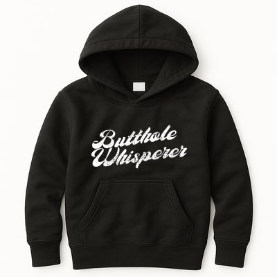 Butthole Whisperer Sarcastic Jokes Retro Funny Kids Hoodie
