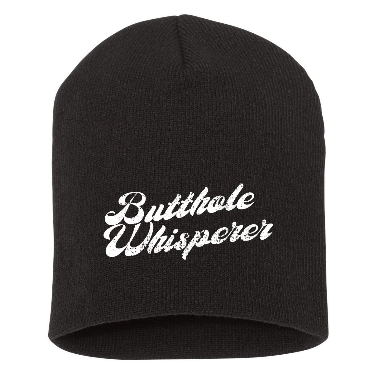 Butthole Whisperer Sarcastic Jokes Retro Funny Short Acrylic Beanie