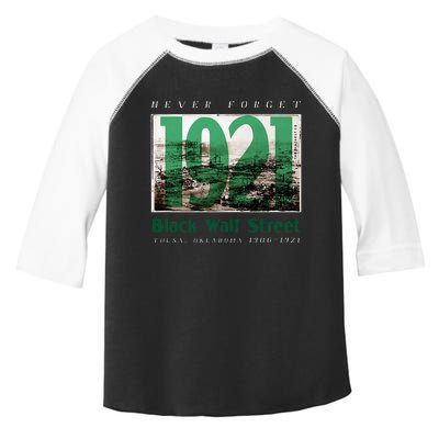 Black Wall Street 1921 Greenwood Tulsa Oklahoma History Toddler Fine Jersey T-Shirt