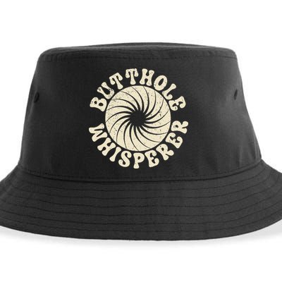 Butthole Whisperer Sarcastic Funny Retro Vintage Sustainable Bucket Hat