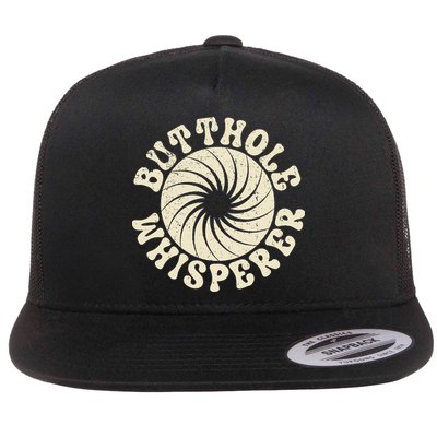 Butthole Whisperer Sarcastic Funny Retro Vintage Flatbill Hat