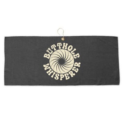 Butthole Whisperer Sarcastic Funny Retro Vintage Large Microfiber Waffle Golf Towel