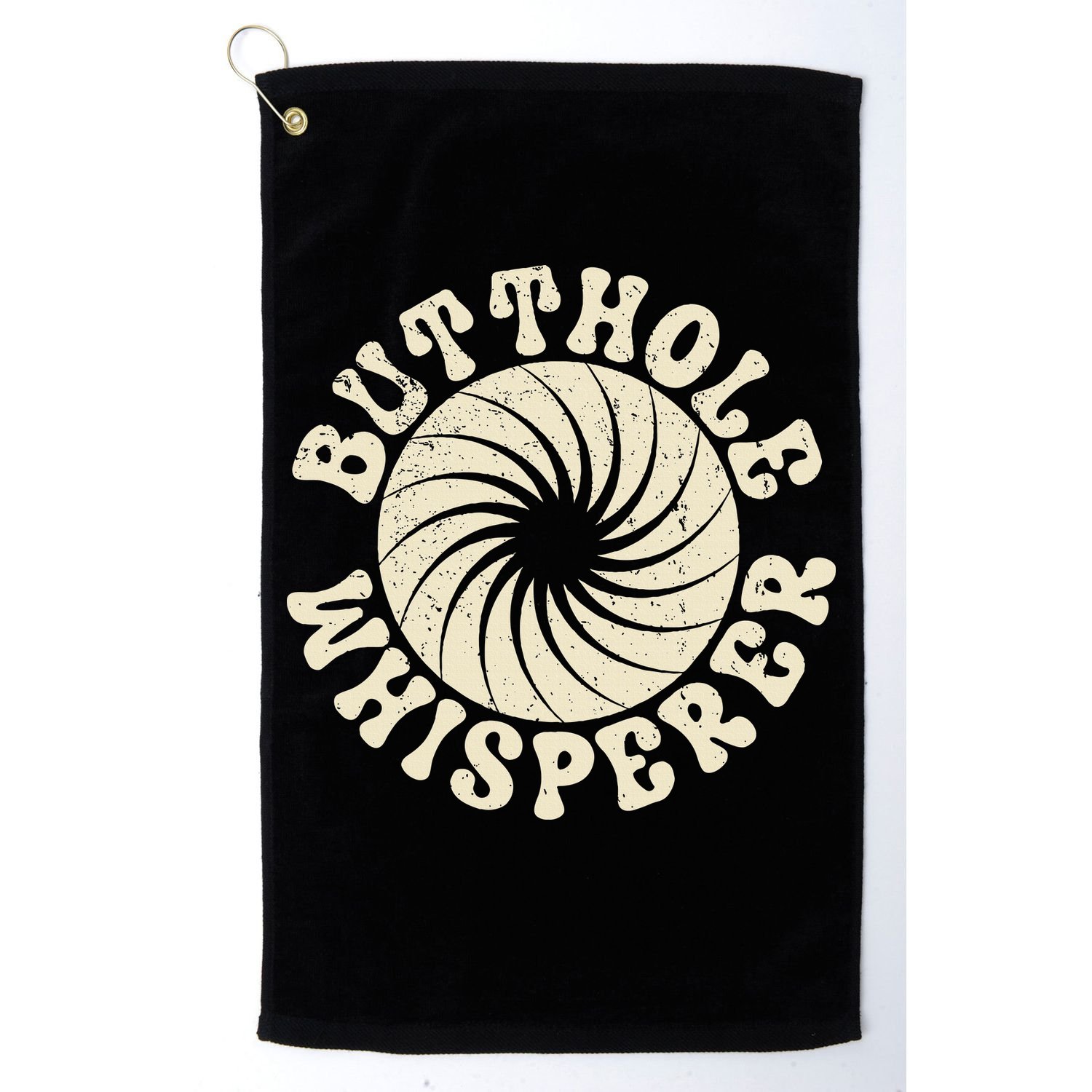 Butthole Whisperer Sarcastic Funny Retro Vintage Golf Towel
