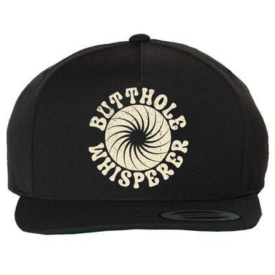 Butthole Whisperer Sarcastic Funny Retro Vintage Wool Snapback Cap