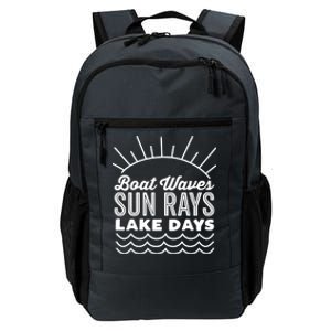 Boat Waves Sun Rays Lake Day Funny Outdoor Lover Gift Daily Commute Backpack