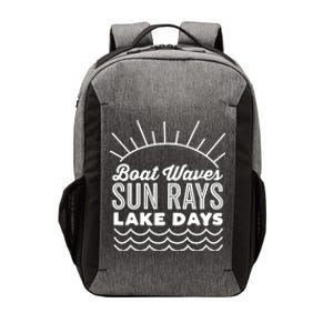 Boat Waves Sun Rays Lake Day Funny Outdoor Lover Gift Vector Backpack