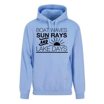 Boat Waves Sun Rays And Lake Days Gift Unisex Surf Hoodie