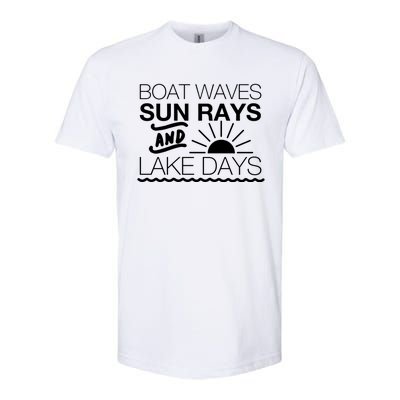 Boat Waves Sun Rays And Lake Days Gift Softstyle CVC T-Shirt