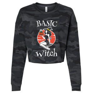 Basic Witch Sexy Halloween Gift Cropped Pullover Crew