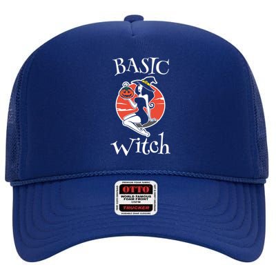 Basic Witch Sexy Halloween Gift High Crown Mesh Back Trucker Hat