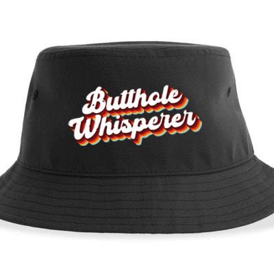 Butthole Whisperer Sarcastic Jokes Retro Funny Gift Sustainable Bucket Hat