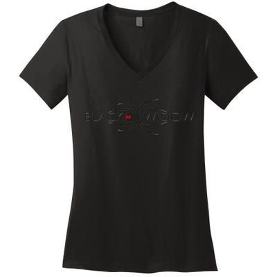 Black Widows Softball Team Denver Church Merch Premium Women's V-Neck T-Shirt