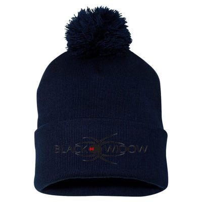 Black Widows Softball Team Denver Church Merch Premium Pom Pom 12in Knit Beanie