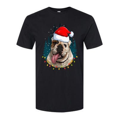 Bulldog Wearing Santa Hat Xmas Bulldog Lover Christmas Softstyle CVC T-Shirt