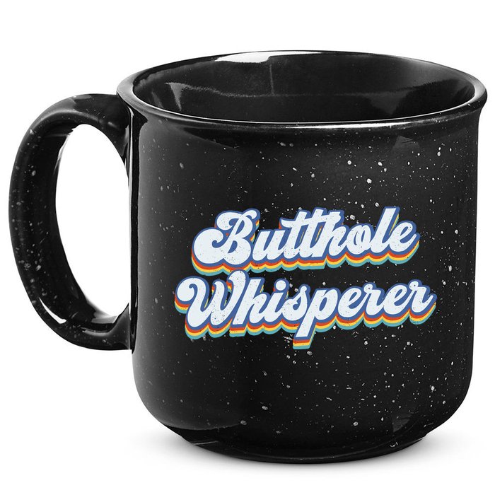 Butthole Whisperer Sarcastic Jokes Retro Funny Sarcastic 15oz Campfire Ceramic Mug