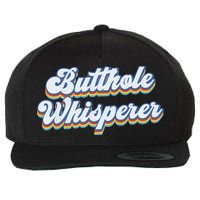 Butthole Whisperer Sarcastic Jokes Retro Funny Sarcastic Wool Snapback Cap