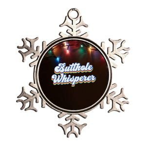 Butthole Whisperer Sarcastic Jokes Retro Funny Sarcastic Metallic Star Ornament