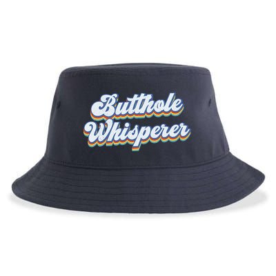 Butthole Whisperer Sarcastic Jokes Retro Funny Sarcastic Sustainable Bucket Hat