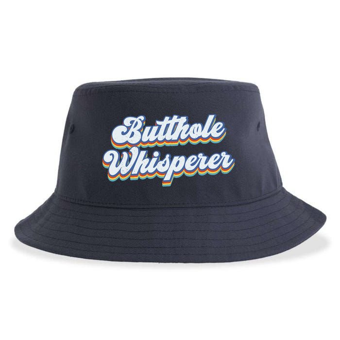 Butthole Whisperer Sarcastic Jokes Retro Funny Sarcastic Sustainable Bucket Hat