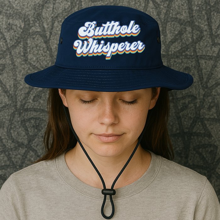 Butthole Whisperer Sarcastic Jokes Retro Funny Sarcastic Bucket Hat