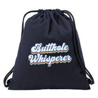 Butthole Whisperer Sarcastic Jokes Retro Funny Sarcastic Drawstring Bag