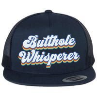 Butthole Whisperer Sarcastic Jokes Retro Funny Sarcastic Flatbill Hat