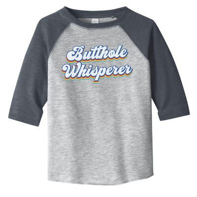 Butthole Whisperer Sarcastic Jokes Retro Funny Sarcastic Toddler Fine Jersey T-Shirt