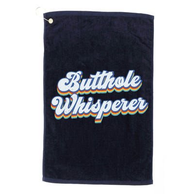 Butthole Whisperer Sarcastic Jokes Retro Funny Sarcastic Golf Towel